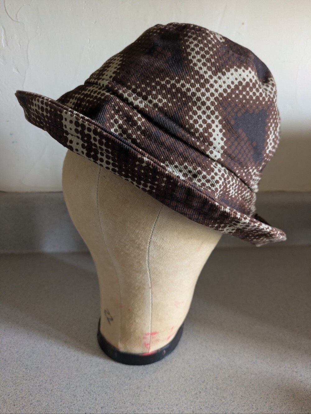 Dries Van Noten Brown & Cream Patterned Bucket Hat